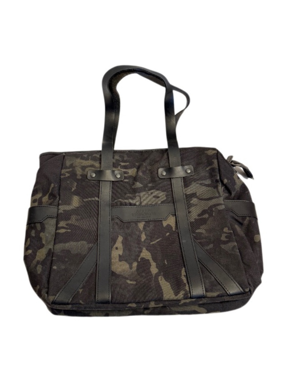 Allen Edmonds Discontinued Outpost Camo Flap Backpack Tote Leather Bag Canvas